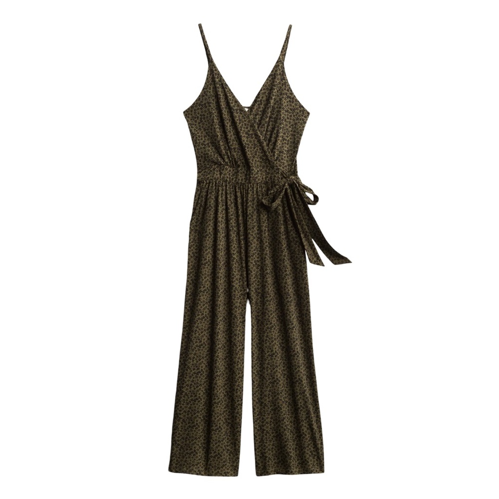 Kaileigh Green Knit Cropped Jumpsuit